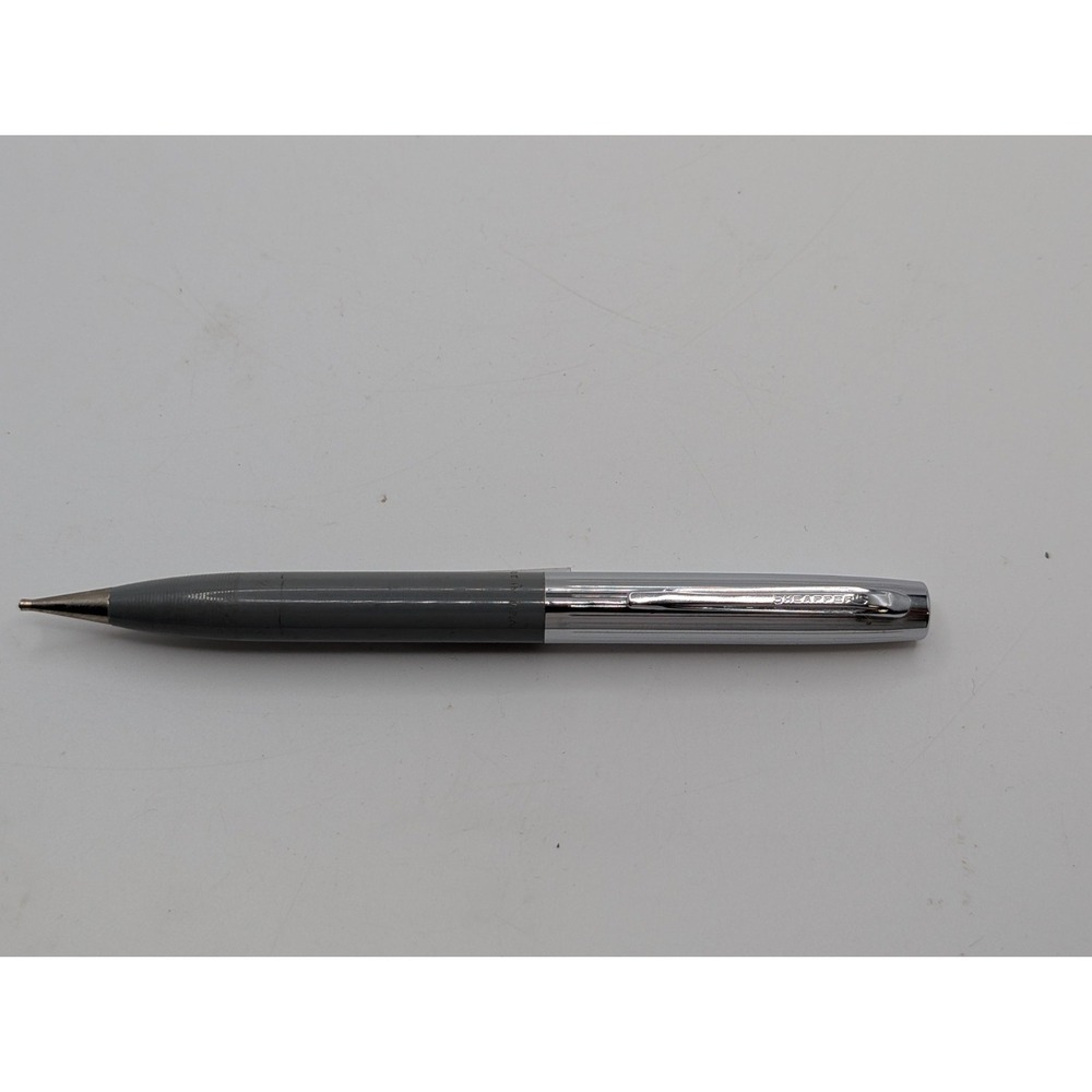 Vintage Sheaffers Grey & Chrome Mechanical Pencil Made In USA